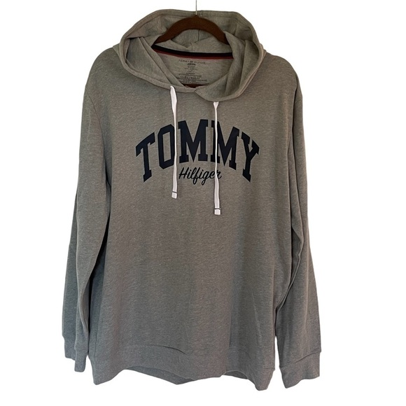 TOMMY Hilfiger Tommy Pullover Grey Hoodie In XL - Picture 3 of 11